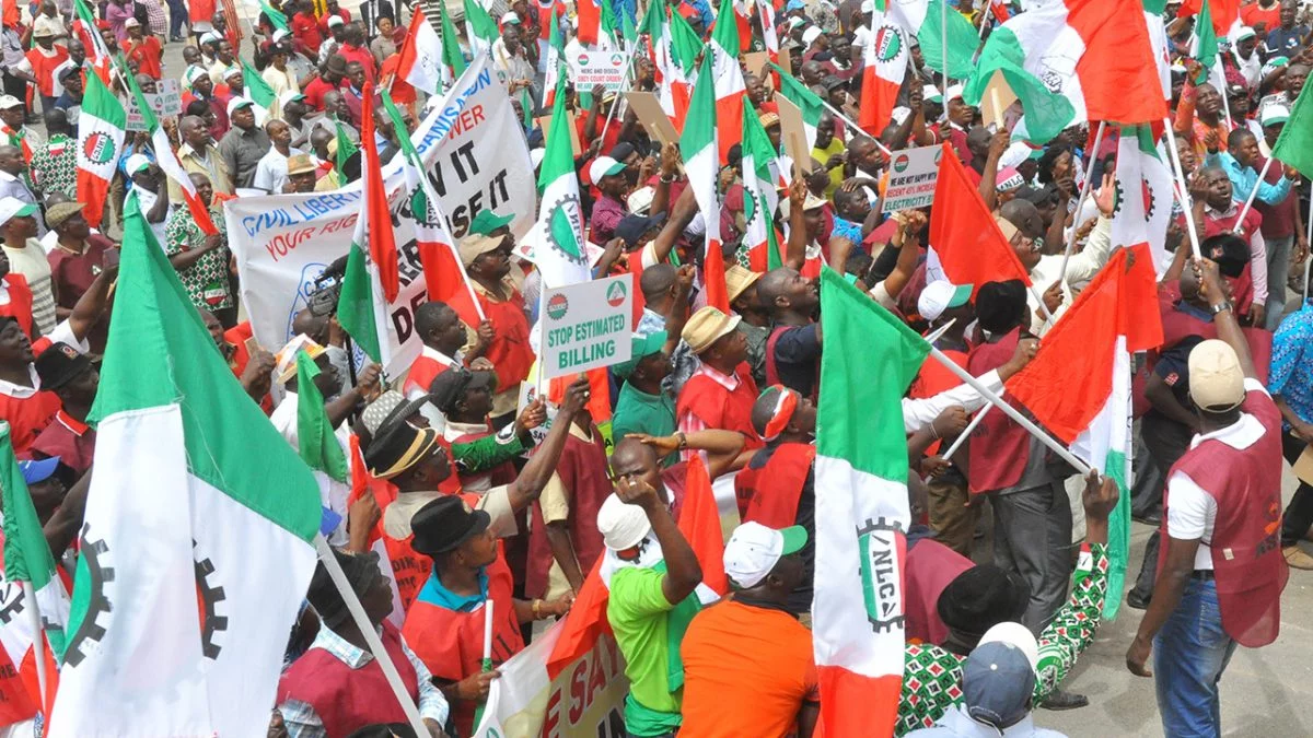 The Nigeria Labour Congress protesters.