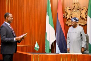 President Tinubu Swears in Taiwo Oyedele as Minister of State for Finance
